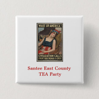 Santee East County TEA Party 2 Inch Square Button