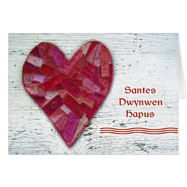 Santes Dwynwen Hapus, Coeur de la Saint Dwynwen (Devant horizontal)