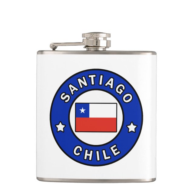 Santiago Chile Hip Flask (Front)