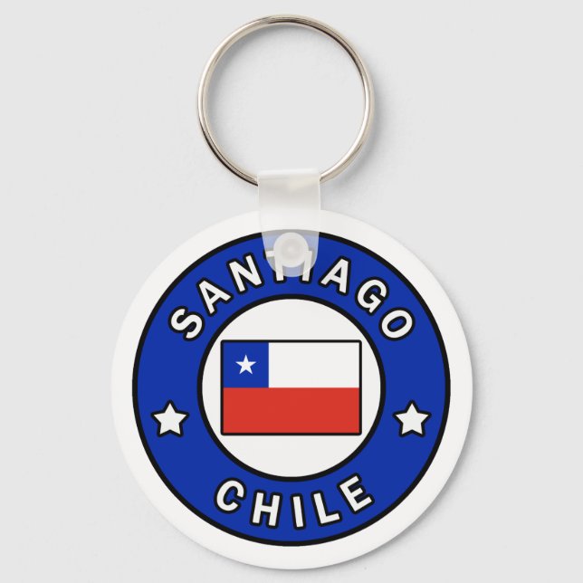 Santiago Chile Keychain (Front)