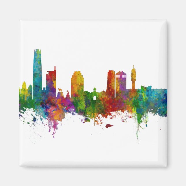 Santiago de Chile Skyline Magnet (Front)