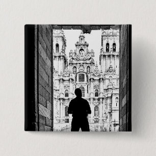 Santiago de Compostela Cathedral 2 Inch Square Button