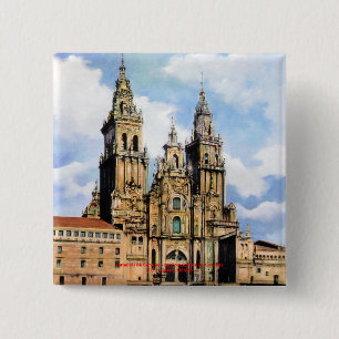 Santiago de Compostela Cathedral (A Coruña) 2 Inch Square Button