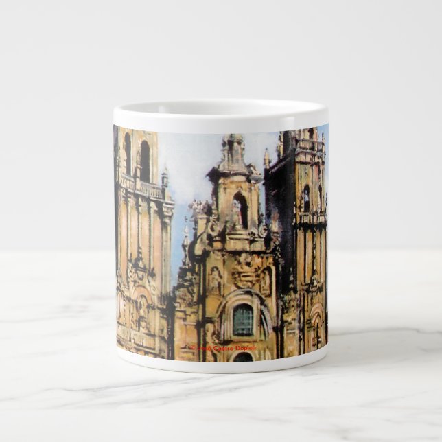 Santiago de Compostela Cathedral Large Coffee Mug (Front)