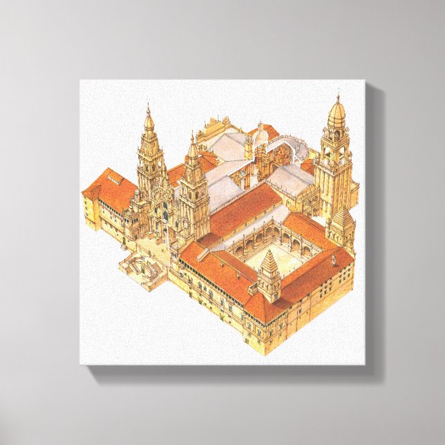 Santiago de Compostela Cathedral. Spain Canvas Print (Front)