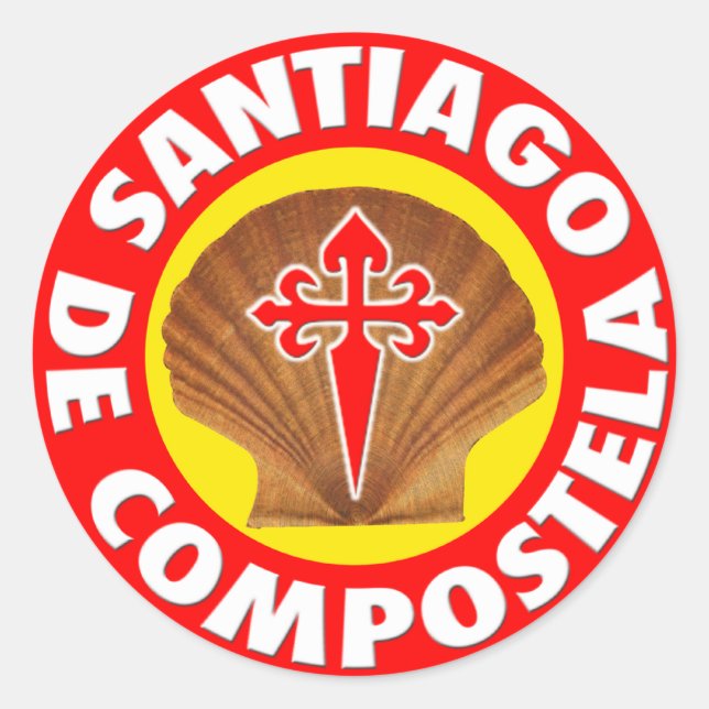 Santiago de Compostela Classic Round Sticker (Front)