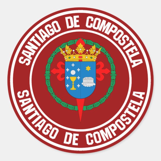 Santiago de Compostela Round Emblem Classic Round Sticker (Front)