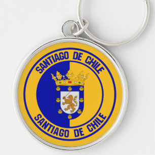 Santiago Round Emblem Keychain