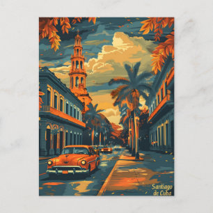 Santiago Sunset Serenade: Evening Magic in Cuba Postcard