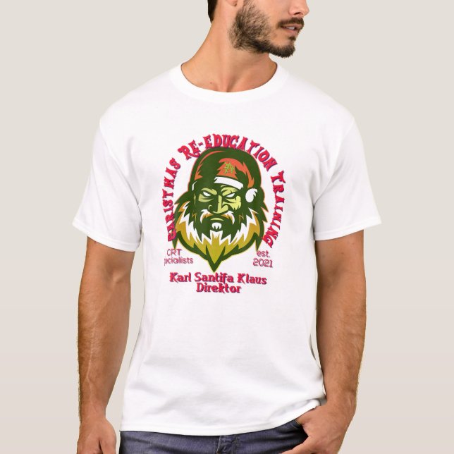 Santifa Claus Woke Santa Klaus Christmas Anti Marx T-Shirt (Front)