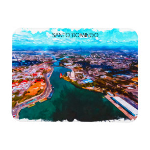 Santo Domingo Dominican Republic Panorama View Magnet