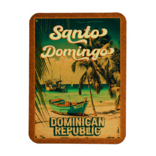 Santo Domingo Dominican Republic - Retro Souvenirs Magnet