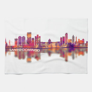 Santo Domingo Dominican Republic Skyline Kitchen Towel