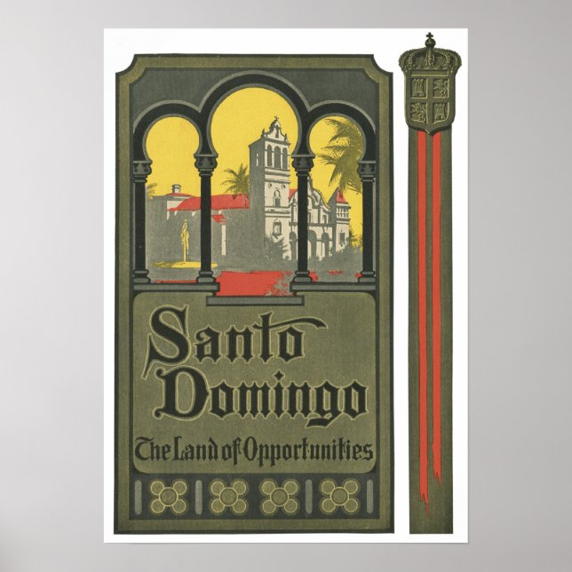 Santo Domingo Vintage Travel Ad Art Print Poster (Front)