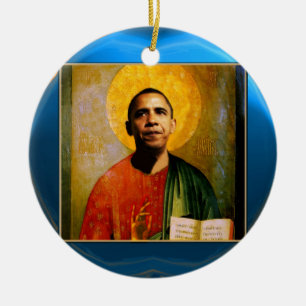 SANTOBAMA  Blue Sapphire Ceramic Ornament