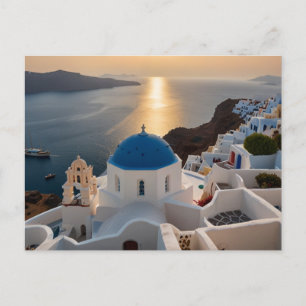 Santorin par carte postale maritime