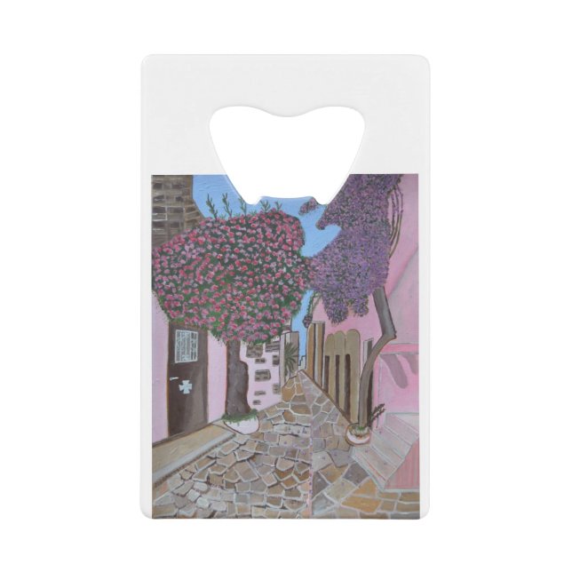 Santorini2 Credit Card Bottle Opener (Front)