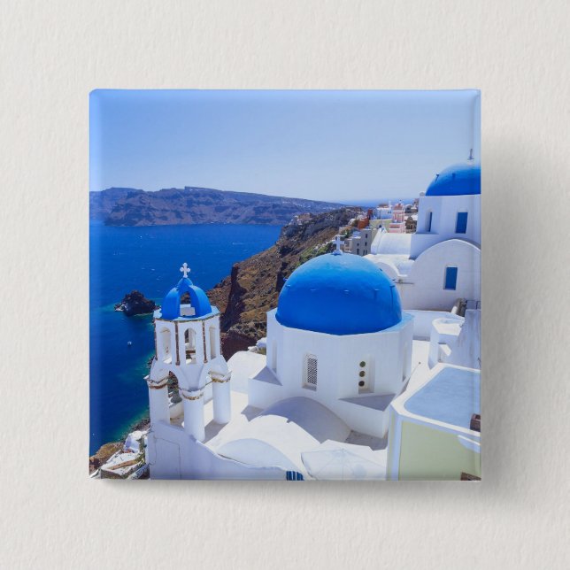 Santorini 2 Inch Square Button (Front)