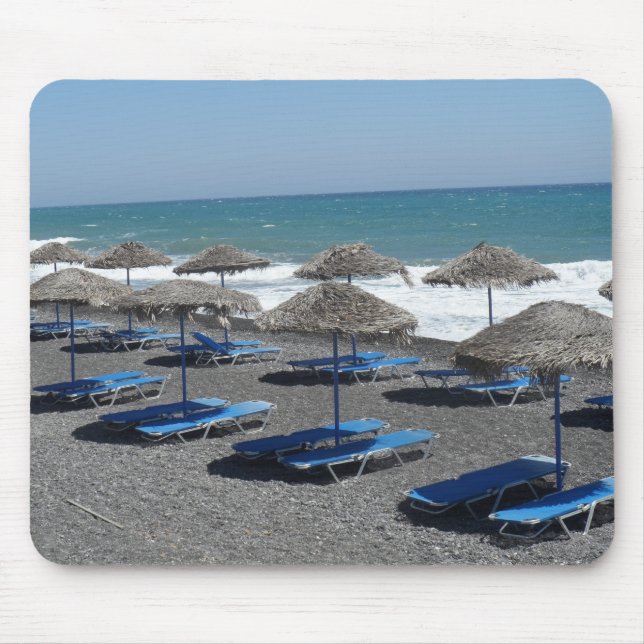 Santorini Beach, Greece Mouse Pad (Front)