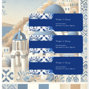 Santorini Bleu blanc Mariage méditerranéen adresse