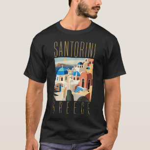 Santorini Blue Dome Ship Santorini Gifts Santorini T-Shirt