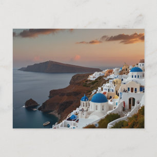 Santorini by Sea Postcard