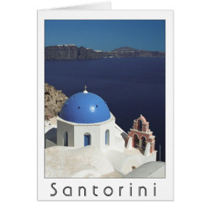 Santorini, carte de la Grèce (blanc à l'intérie