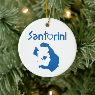 Santorini Ceramic Ornament