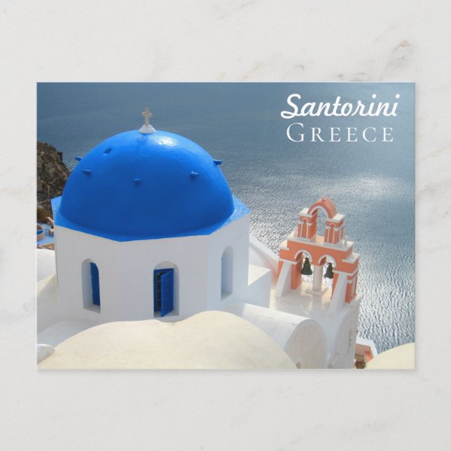 Santorini Church in the Afternoon Sun Postcard (Front)
