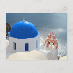 Santorini Church in the Afternoon Sun Postcard