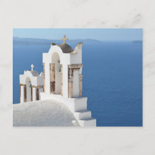 Santorini Church View Postcard
