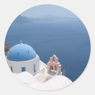 Santorini Classic Round Sticker