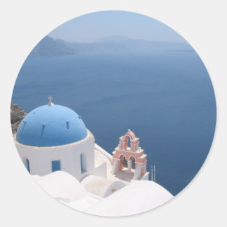 Santorini Classic Round Sticker