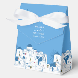 Santorini Destination Greek Island Wedding  Favor Box
