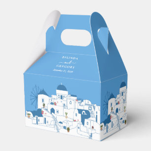 Santorini Destination Greek Island Wedding  Favor Box