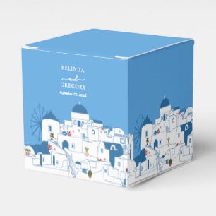 Santorini Destination Greek Island Wedding  Favor Box