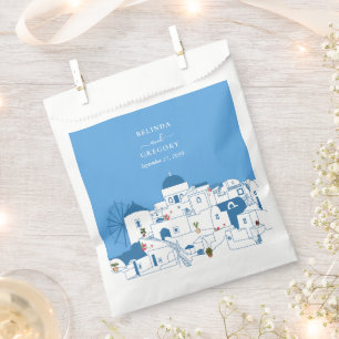 Santorini Destination Greek Island Wedding  Favour Bag