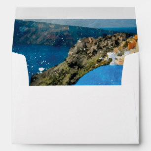 Santorini, Grèce a rayé des enveloppes
