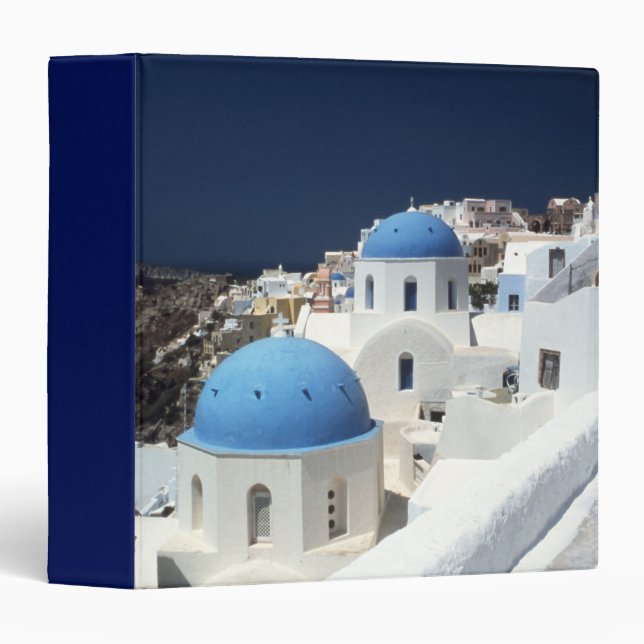 Santorini Grèce Island Blue Sky Ocean Classeur (Devant/Côté)