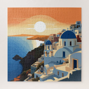 SANTORINI GREECE #1 JIGSAW PUZZLE