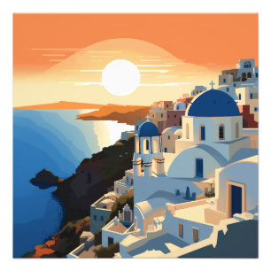 SANTORINI GREECE #1 PHOTO PRINT