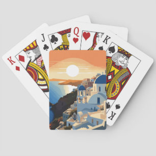 SANTORINI GREECE #1 PLAYING CARDS