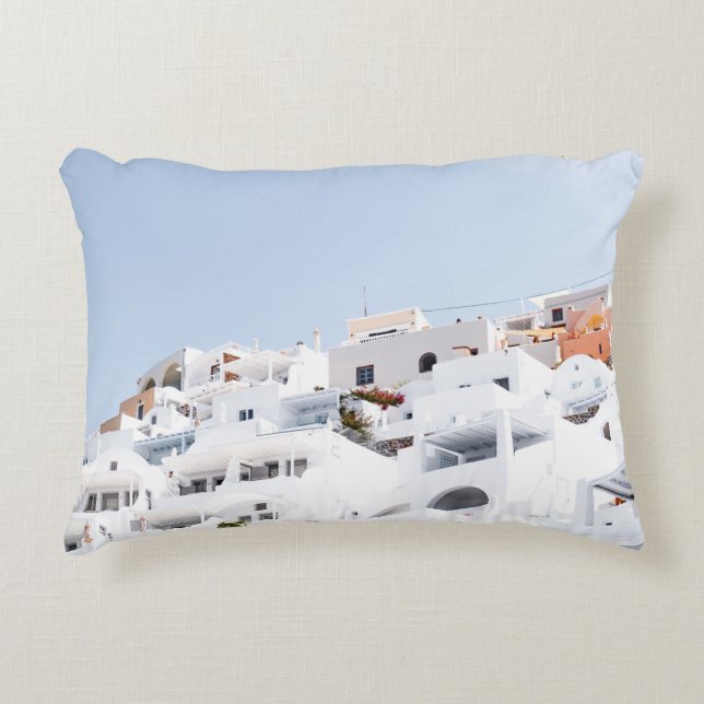 Santorini, greece accent pillow (Front)