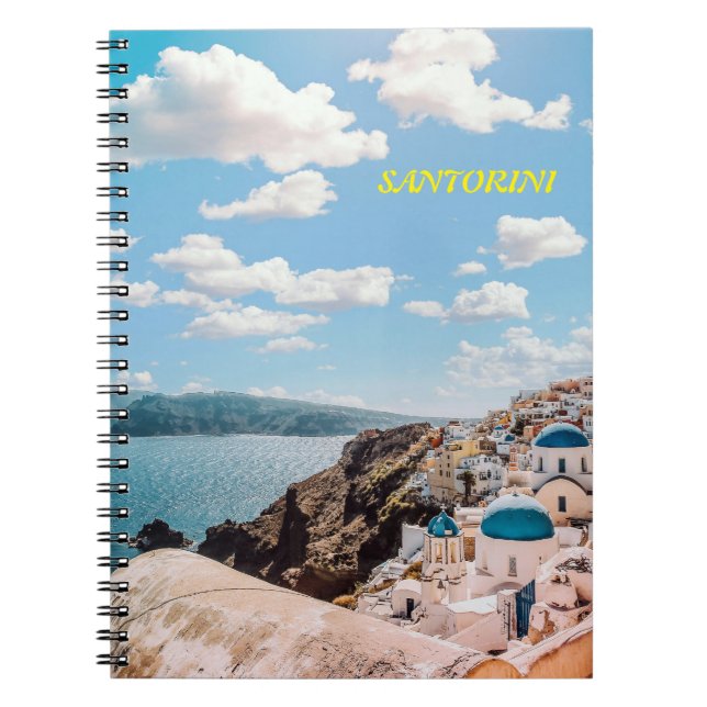 Santorini, Greece Beach House Notebook (Front)