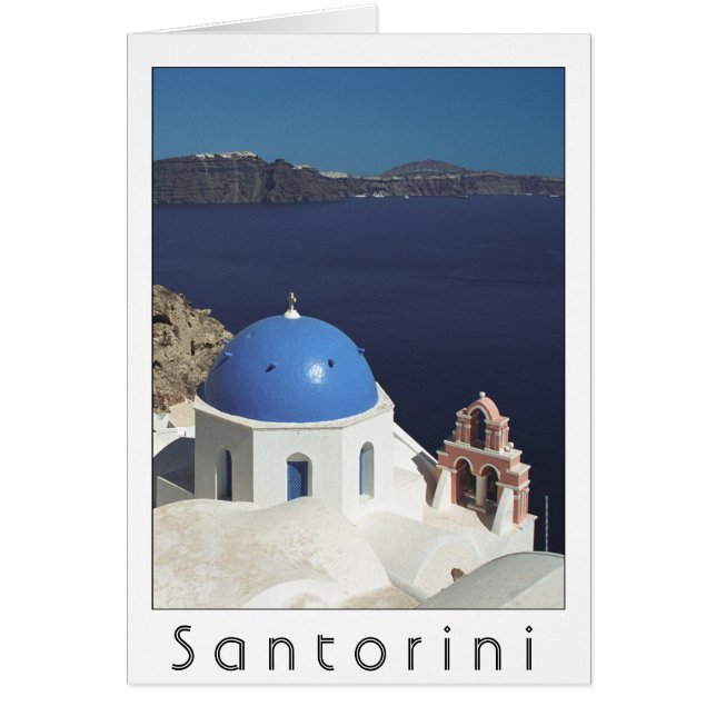Santorini, Greece card (blank inside) (Front)