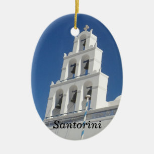 Santorini, Greece Ceramic Ornament