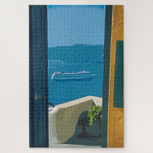 Santorini, Greece cruise ship Jigsaw Puzzle