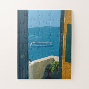 Santorini, Greece cruise ship Jigsaw Puzzle