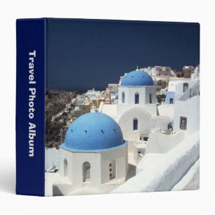 Santorini Greece Island Blue Sky  Binder