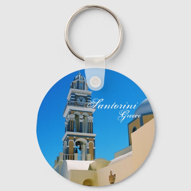 Santorini, Greece Keychain (Front)